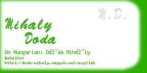 mihaly doda business card